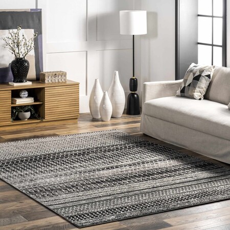 Nuloom Nova Bohemian Striped Area Rug 8ft 10in x 12ft RZBD65A-9012
